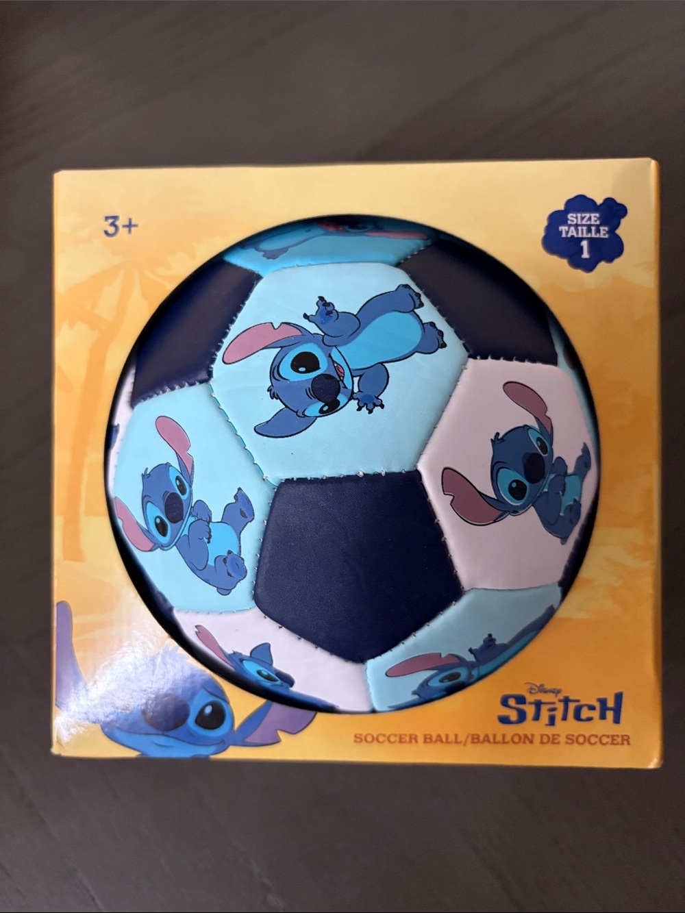 Disney Stitch Soccer Ball – Light Blue, Pink & Navy